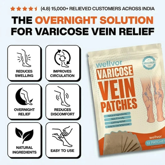 The Original Varicose Vein Relief Patches by Wellvor