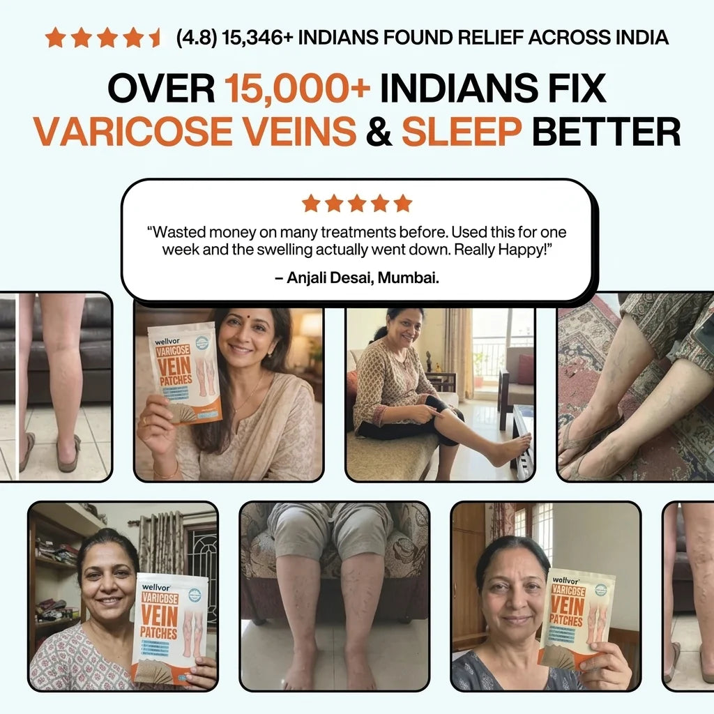 The Original Varicose Vein Relief Patches by Wellvor