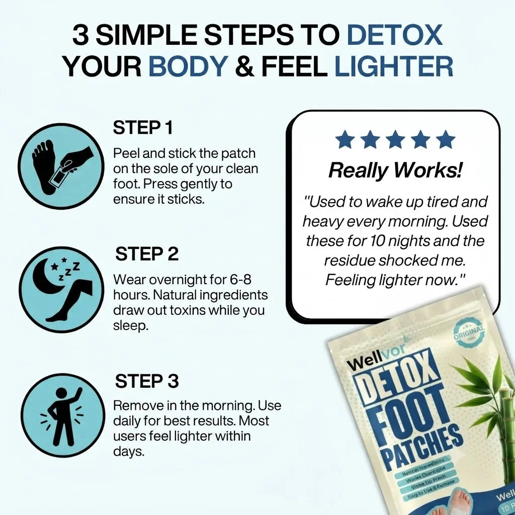 The Original Detox Foot Patches by Wellvor